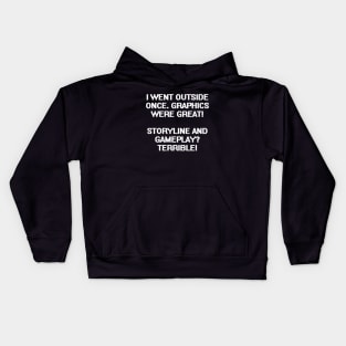 "I went outside once" - Gamer Kids Hoodie